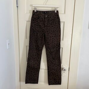 Mango Leopard Bootcut Jeans size 2